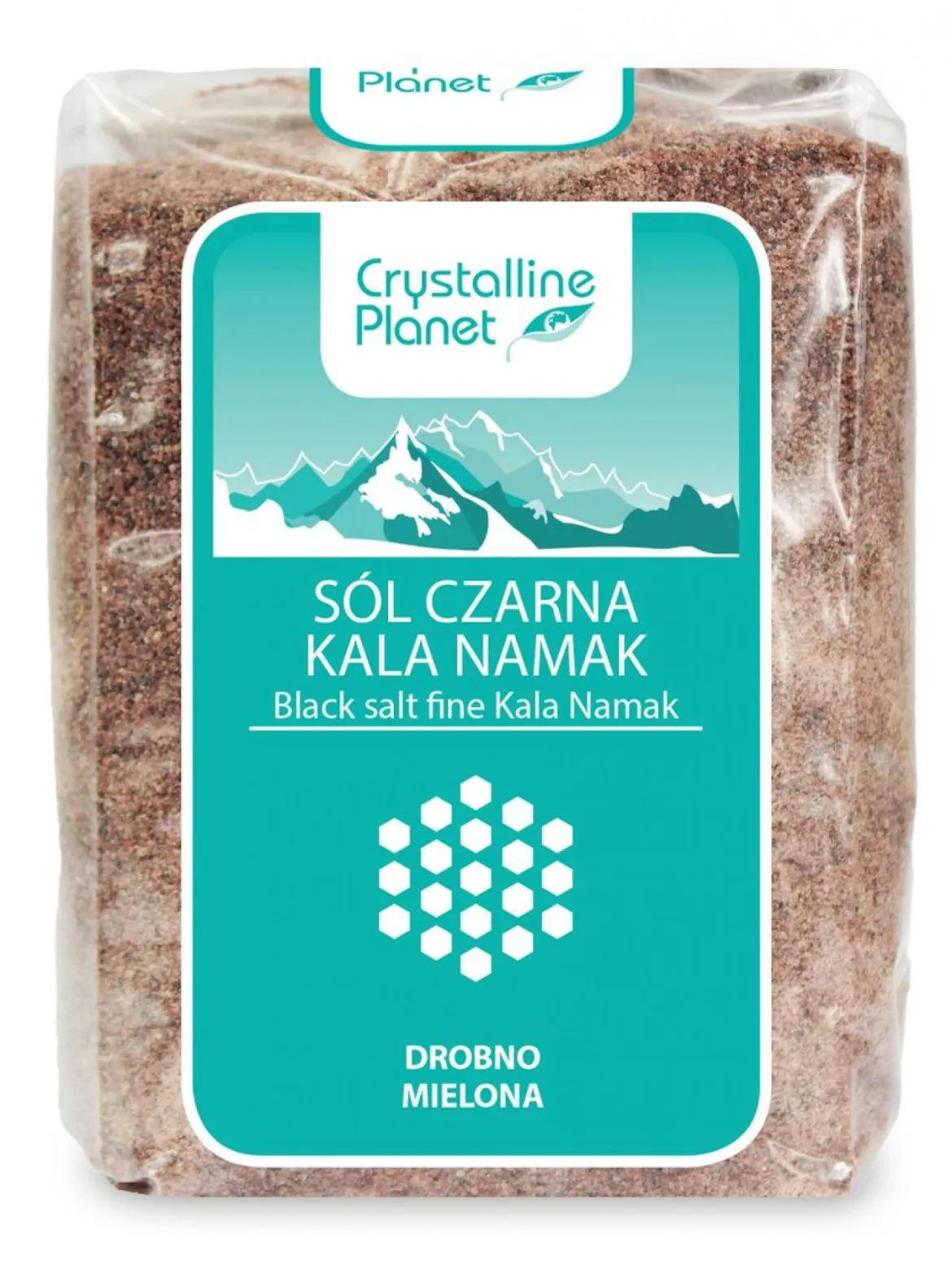 Sól Czarna Kala Namak Drobno Mielona 600g Crystalline Planet