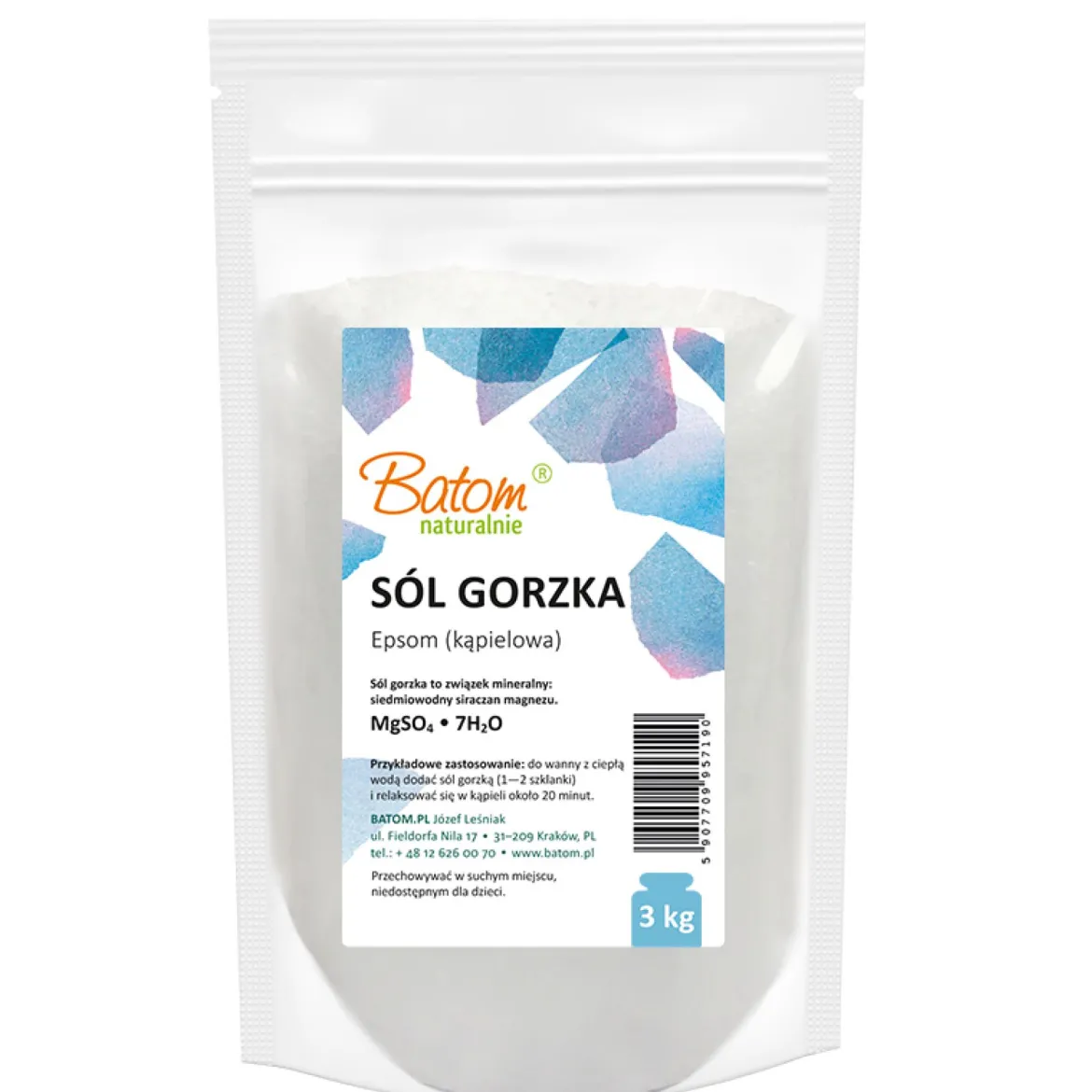 Sól Epsom (Kąpielowa) 3kg Batom