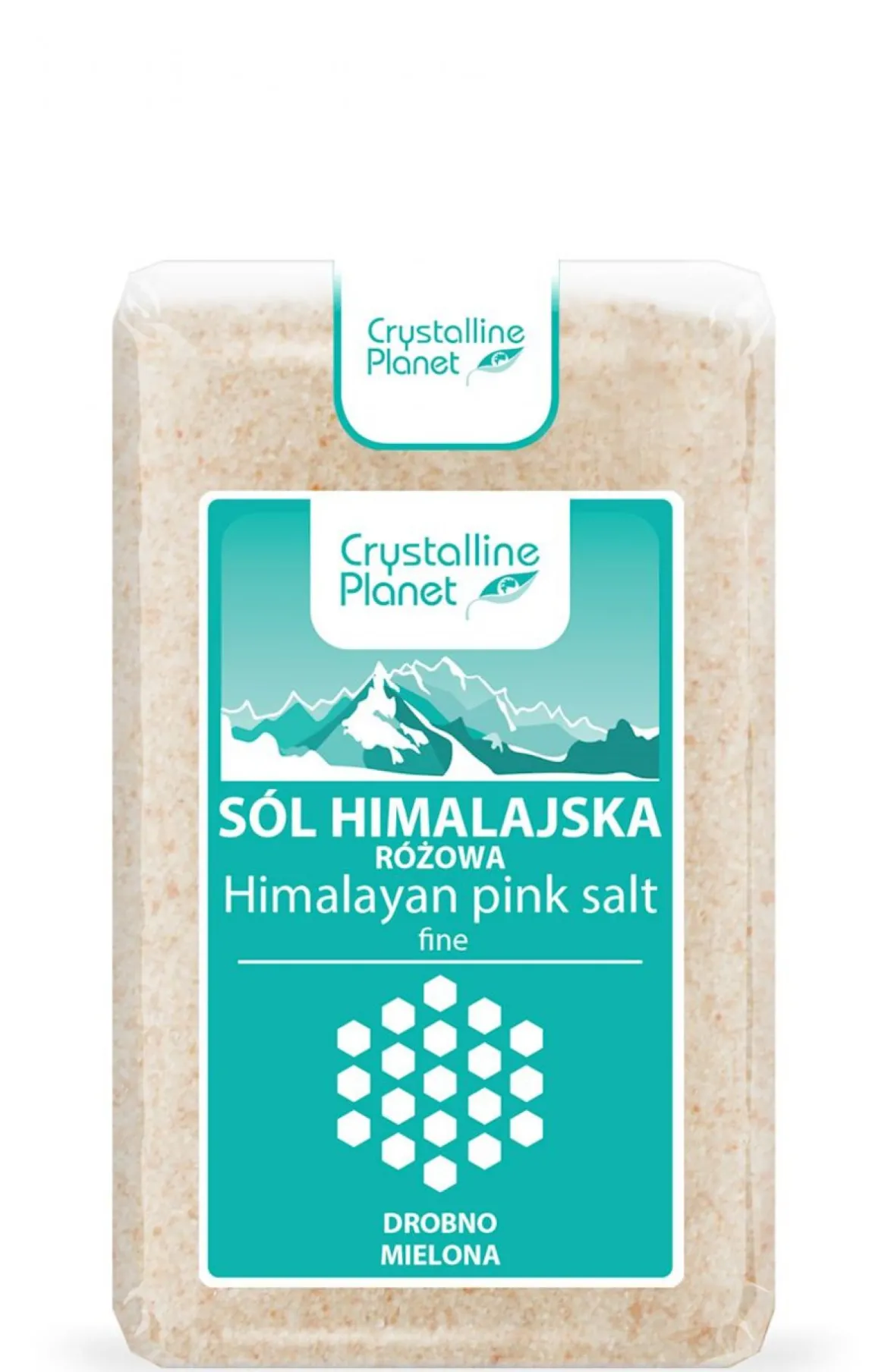 Sól Himalajska Różowa Drobno Mielona 600g Crystalline Planet