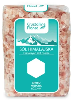 Sól Himalajska Różowa Grubo Mielona 600g Crystalline Planet