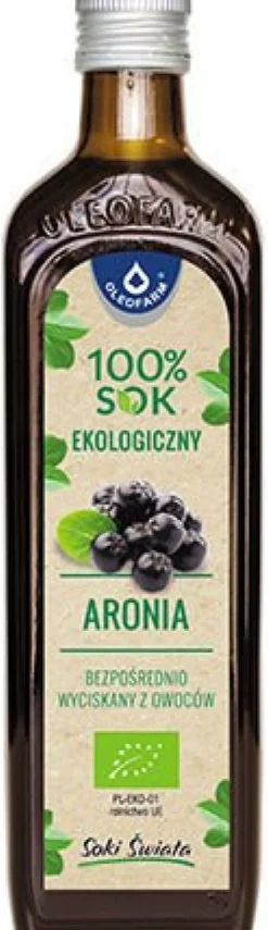 Sok z Aronii BIO 100% 490ml Oleofarm