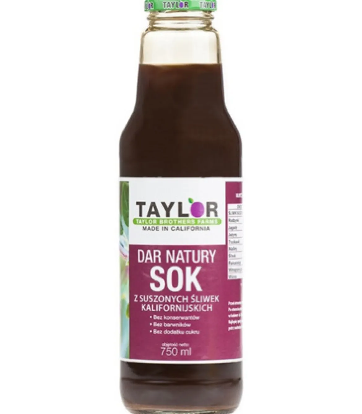 Sok ze śliwek kalifornijskich 750ml Taylor