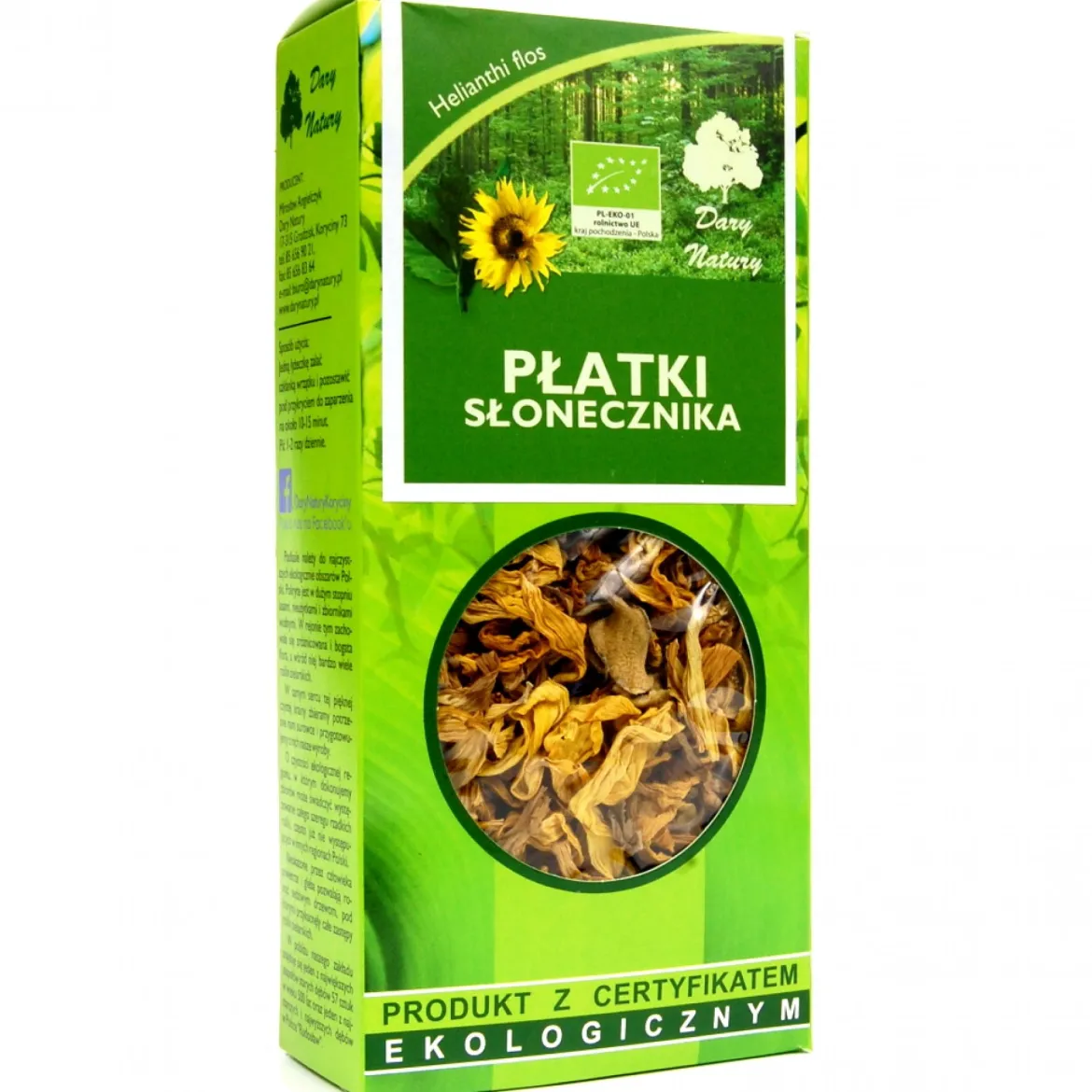 Słonecznik płatki EKO 25g Dary Natury