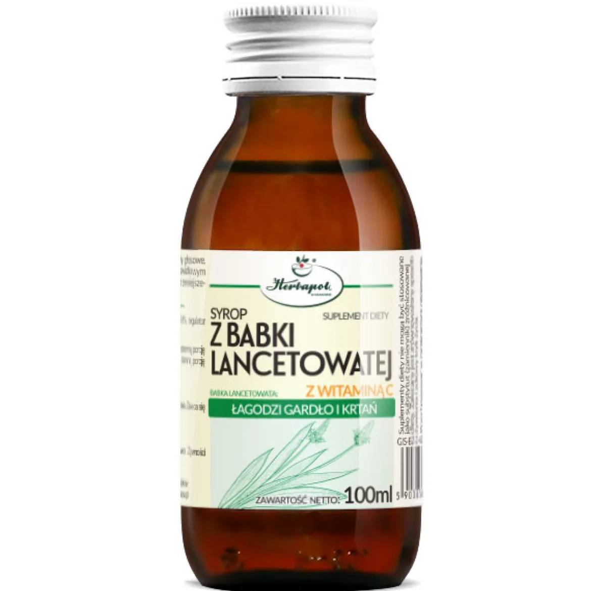 Syrop z babki lancetowatej 100ml Herbapol