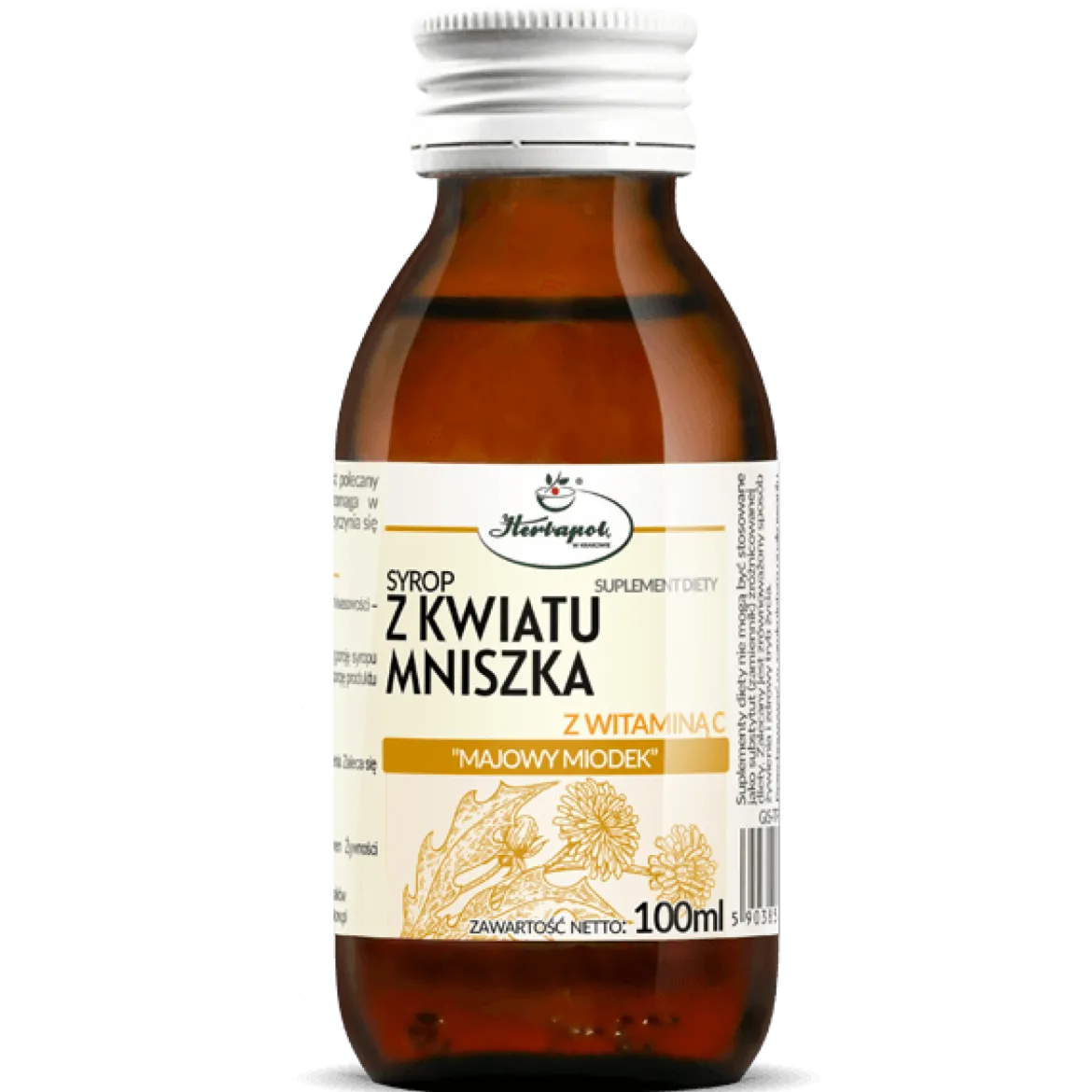 Syrop z Kwiatu mniszka Majowy miodek 100ml Herbapol