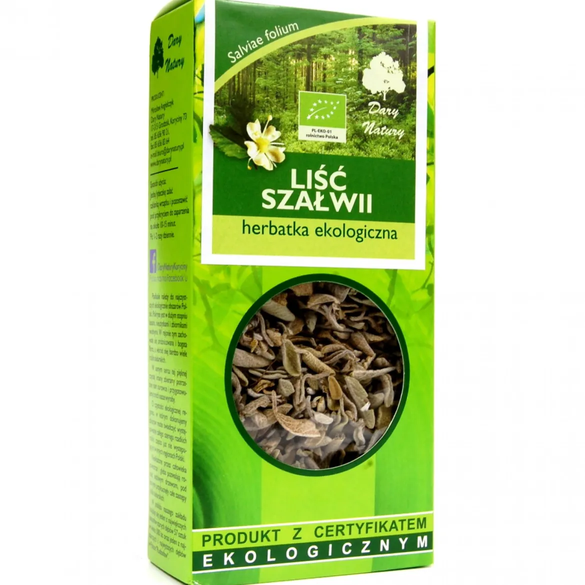 Szałwia liść EKO 25g Dary Natury