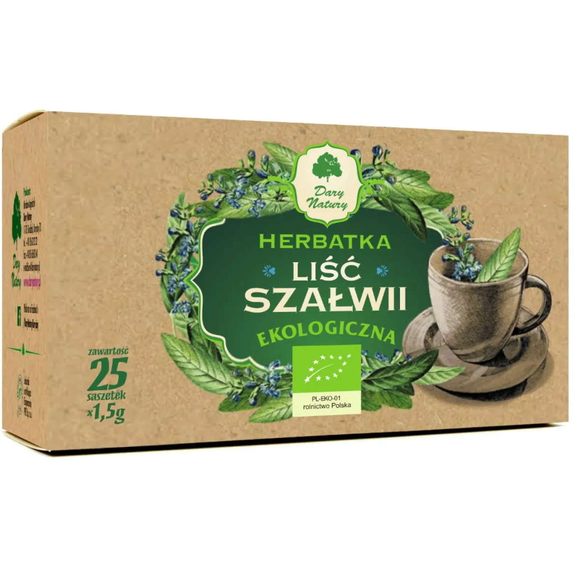 Szałwia liść EKO 25x1,5g Dary Natury
