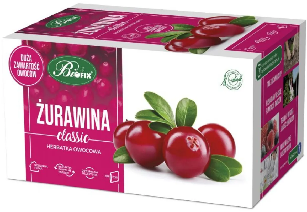 Żurawina Herbatka owocowa ekspresowa 20x2,5g BiFix