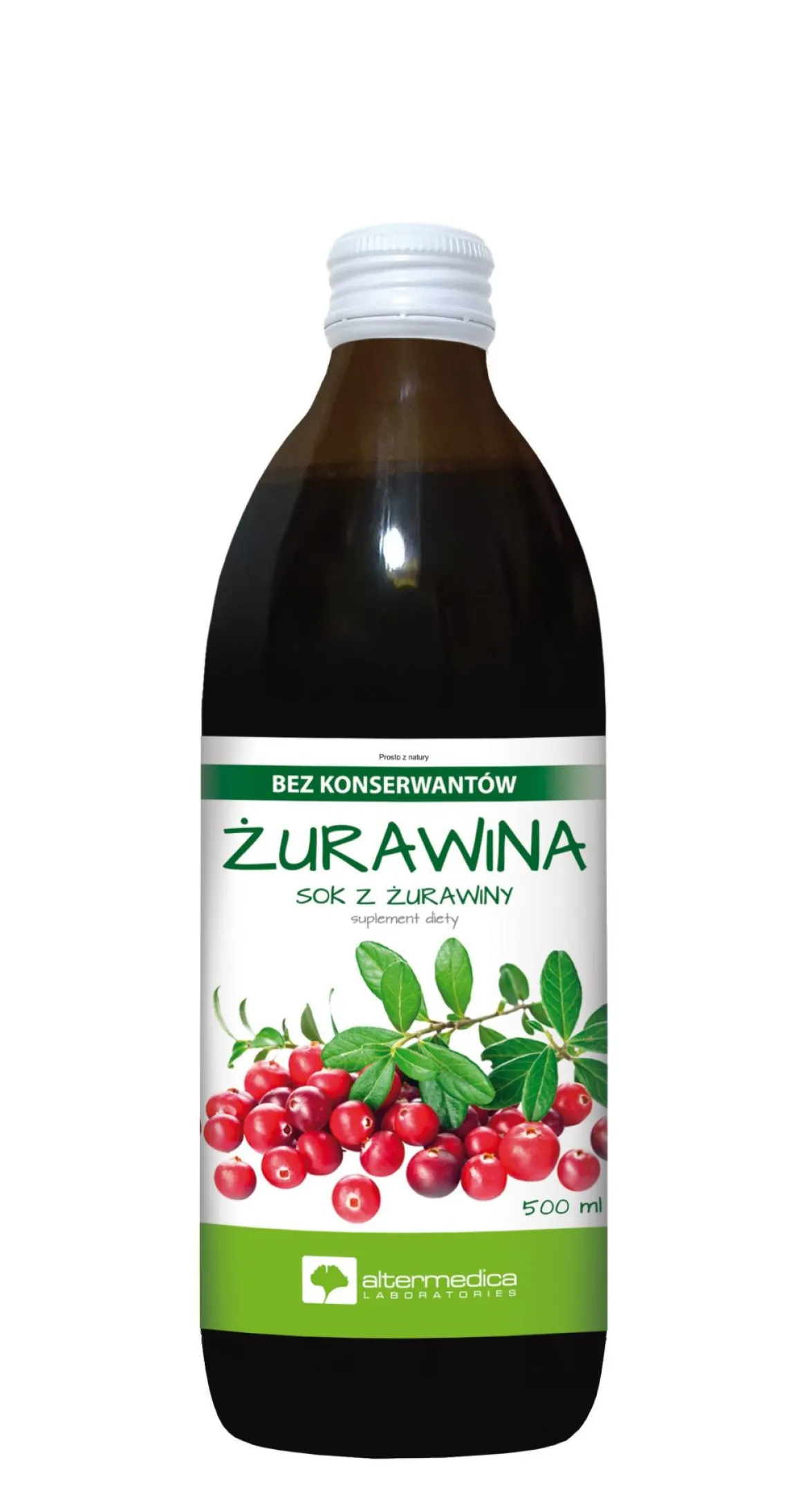 Żurawina sok 500ml Alter Medica