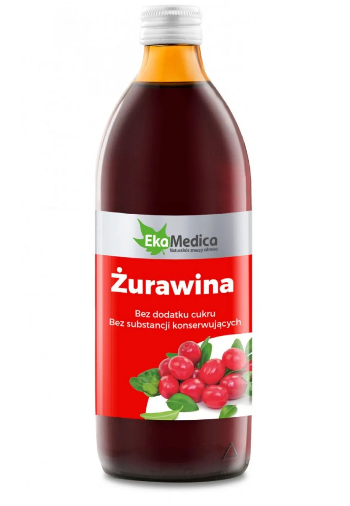 Żurawina sok 100% 500ml EkaMedica