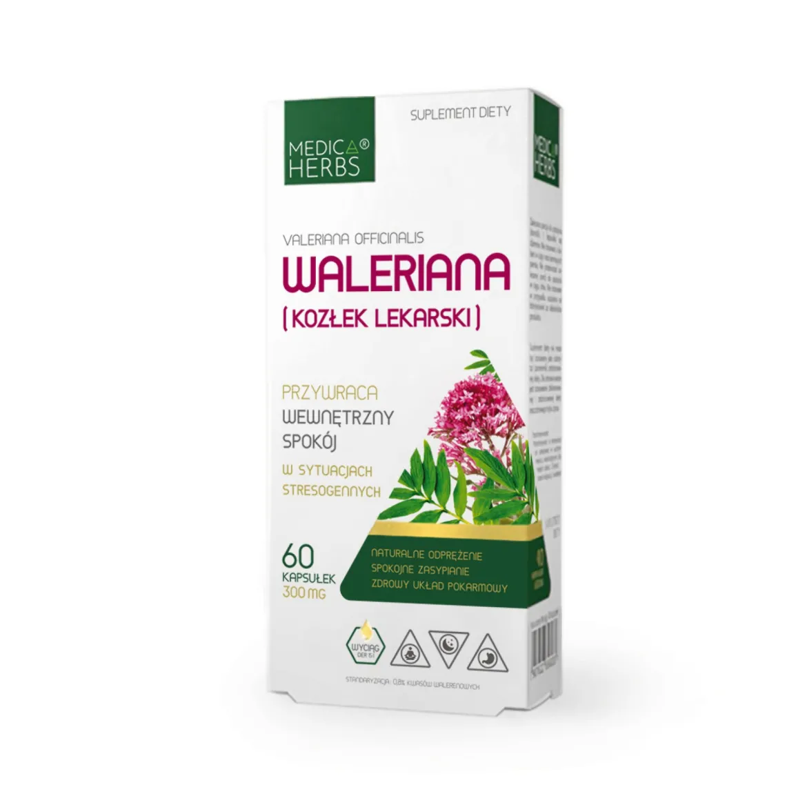Waleriana (Kozłek Lekarski) 60 kaps. Medica Herbs