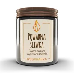 Świeca sojowa Powabna Śliwka 190g Bosphaera