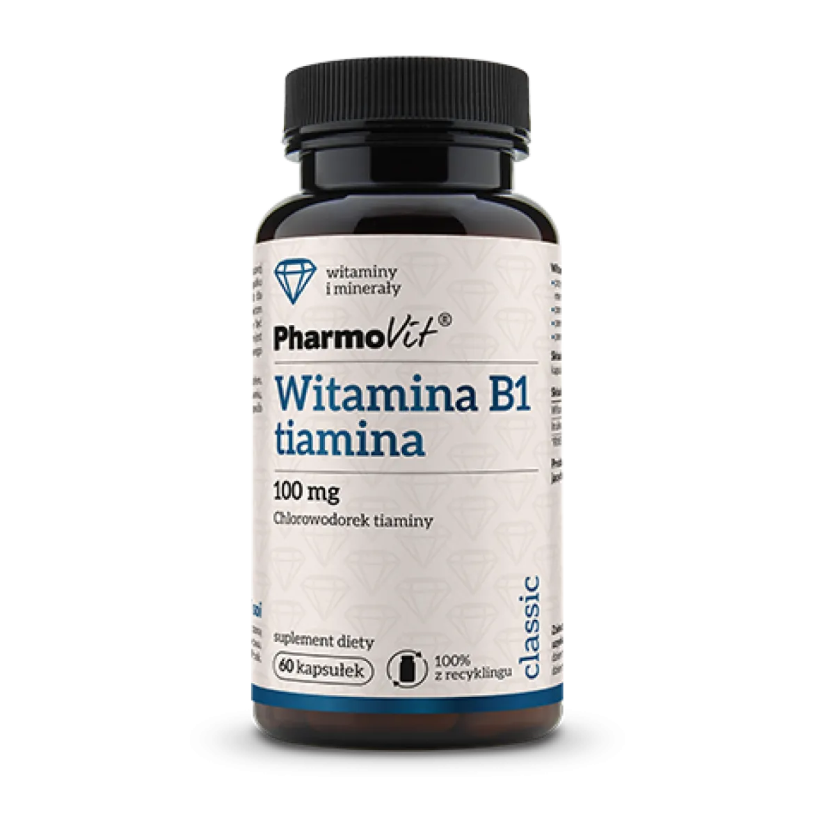 Witamina B1 Tiamina 100mg 60 kapsułek Pharmovit