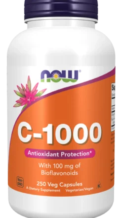 Witamina C-1000 z bioflawonoidami 250 kapsułek Now Foods