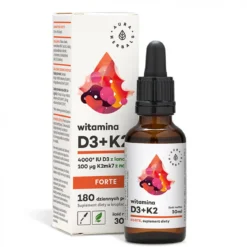 Witamina K2mk7 100mcg + D3 4000IU w Kroplach 30ml Aura Herbals
