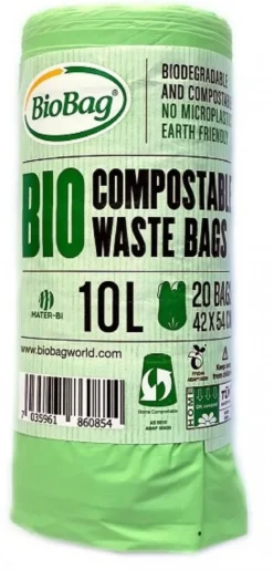 Worki na odpady BIO i zmieszane 10l 20 sztuk Kompostowalne i biodegradowalne Biobag