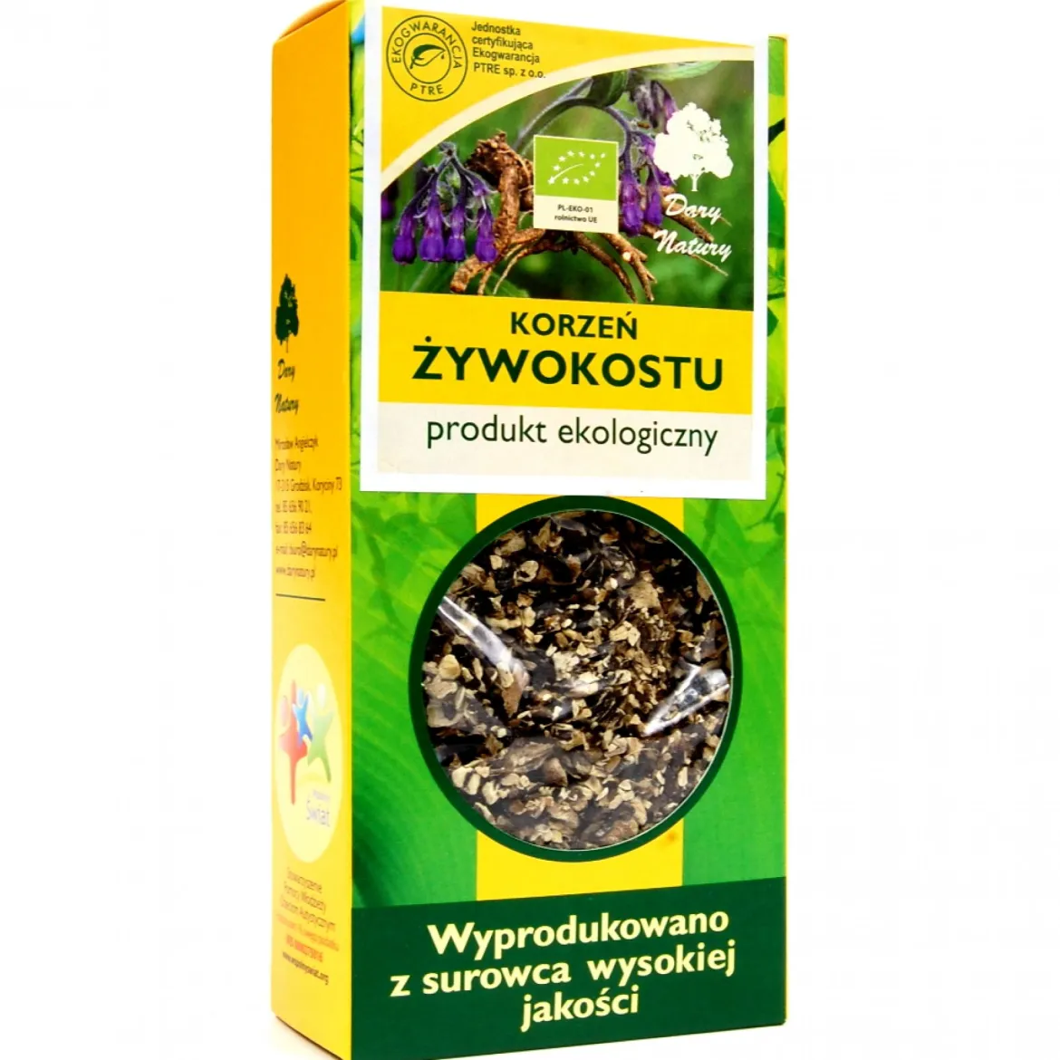 Żywokost korzeń BIO 100g Dary Natury