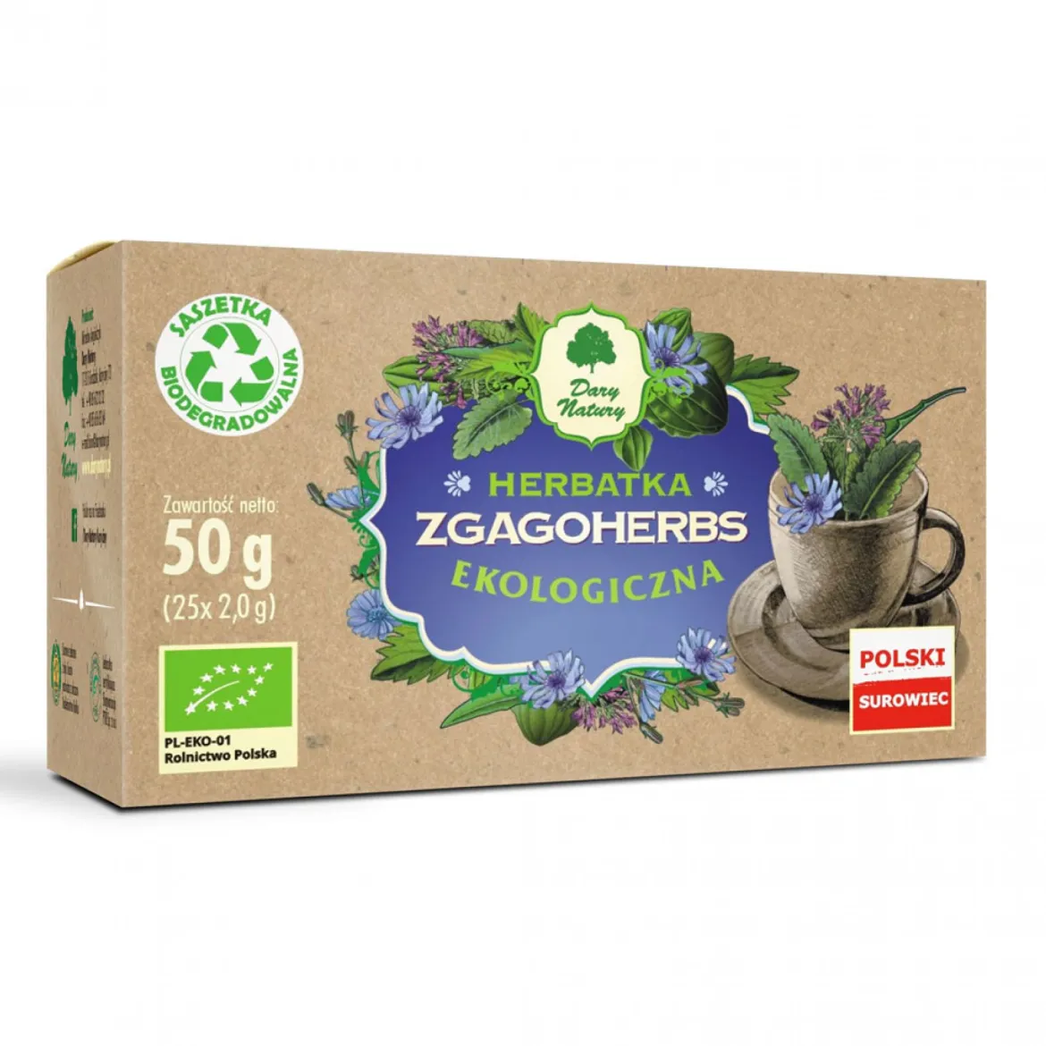 Zgagoherbs EKO 25x2g Daty Natury